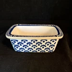 Indigo Mini Loaf Dish Blue & White Ceramic 5.75X3.25IN Stoneware. Fixed Price $14.95.