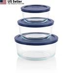 Pyrex Simply Store (3-PACK) Glass Food Storage Containers Set, (2, 4 &. Fixed Price $30.35.