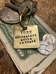 1937 Studebaker Coupe Express Brass Key Fob. Fixed Price $16.95.