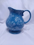 Temptations By Tara Sea Shells Teal Blue 18 Oz Pitcher. Fixed Price $12.00.