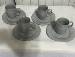 Rachael Ray Hand Painted Cucina Agave Greymug Salad Dish HO16Y Set Of 4. Fixed Price $50.00.