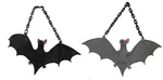 Set Of 2, 13" Hanging Bat W/ Chain, Graveyard, Haunted House, Halloween Decor. Fixed Price $16.94.