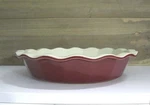 Emile Henry, France 9"-10" Pie Plate Dish-burgundy/red Ceremic, Made In. Fixed Price $29.99.