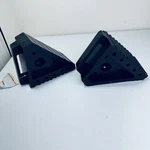 Maxxhaul 70472 Solid Rubber Heavy Duty Black Wheel Chock 2-PACK, 8" 4" 6". Fixed Price $26.60.