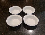 Set (4) Chantal White X 1.5" Individual Pie, Baking Dishes Cup. Fixed Price $38.95.
