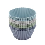 Sawnzc Silicone Baking Muffin Cups 12 Pack, Reusable Standard, Grey Series. Fixed Price $12.99.