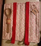 Mud Pie Red Casserole Carrier Holder W/ Spoon Set - Lovin From The Oven. Fixed Price $15.95.