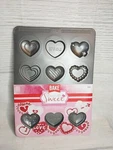 New! Metal Hearts Valentine's Molded Cookie Pan 12 Sweet Love Xoxo Baking Treats. Fixed Price $9.99.