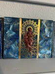 Handmade Wall Clay Candle Holder 3D Painting Local Artist Creative Gift. Fixed Price $38.50.