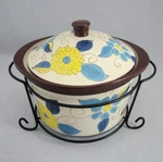 Temptations Compliments Floral 1 Qt Casserole Dish Lid Trivet Wire Rack 4 Pc Set. Fixed Price $20.00.