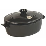 Emile Henry Flame 6.3 Quart Oval Stewpot Dutch Oven, Charcoal. Fixed Price $194.48.