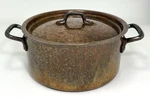 Matfer Bourgeat #24 Copper Casserole Pot Stock W/ Lid 10" Diameter X 4.5". Fixed Price $324.99.