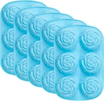 Silicone Rose Molds 5 Packs, 6-CAVITY Non Stick Flower Ice Cube For. Fixed Price $16.57.
