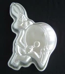 1983 Bugs Bunny Playing Drum Wilton Cake Pan Happy Easter 502-3517 Warner Bros. Fixed Price $9.95.