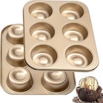 Brownie Bowl Pan 2 Pack, 6 Cavity Mini Round Mold 3 Inch, Shortcake Tea Coo. Fixed Price $28.48.