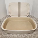 Pampered Chef Rectangular Baker + Lid Casserole Dish Family Heritage Stoneware. Fixed Price $79.99.