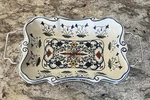 Brylane Home Kitchen Rectangle Baking Dish With Metal Rack Blue Floral Design. Fixed Price $18.00.