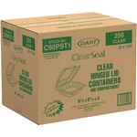 Dart C90PST1 8.25" Hinged Clear Clamshell Food Containers 250 Count Ops. Fixed Price $84.99.