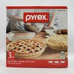 3 Pack Pyrex Glass Pie Plates 9.5 1.5" Freezer Oven Microwave Dishwasher, New. Fixed Price $19.95.