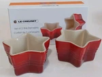 Le Creuset Of 2 Cerise Red Star Ramekins, Stoneware, 130ML 4.5OZ,. Fixed Price $44.00.