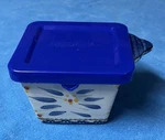 Temptations Blue Old World Tara 10 Oz Ramekin Dish With Lid. Fixed Price $12.00.