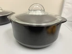 Pampered Chef 4 Qt Dutch Oven With Glass Lid Black Pot Crock. Fixed Price $74.95.
