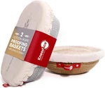 Kneadace Cotton Rope Banneton Bread Proofing Basket Set, Oval & Round. Fixed Price $39.77.