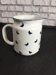 Shafford Fine Porcelain Blue Ducks 4.75 Milk Pitcher Jug 1980S Country Kitchen. Fixed Price $15.00.