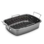 Cuisinart 16" X 12" Carbon Steel Non-stick Roaster W/v-rack Dark Gray. Fixed Price $44.72.