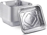 50 Pack - 8 X Square Baking Cake Pans , Silver. Fixed Price $33.96.