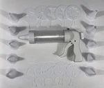 Avon Cake Decorator Gun Kit Icing Tool Set With Tips Stencils Baking Decorating. Fixed Price $12.00.