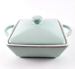 Martha Stewart Mini Stoneware Casserole With Lid 4.5" Wide 2" Tall Seafoam Green. Fixed Price $8.25.