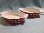 Set Of Ernesto Ian 282249 Casserole Oval Baker Checkered Dish. Fixed Price $14.99.