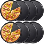 8 Pcs Non Stick Bakeware Pizza Round For Oven Carbon Steel Tray Pie Pans. Fixed Price $45.12.