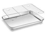 Homikit Quarter Sheet With (1 Pan + Rack), 9X13 Stainless Steel Baking.... Fixed Price $23.57.