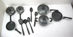 Classic Cuisine 15-PIECE Non-stick Cookware Kitchen Set Pots Utensils Black. Fixed Price $41.60.