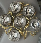 Michael Aram Olive Branch 6-BOWL Server Seder Passover Decorative Silver Gold. Fixed Price $199.00.