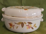 Vtg Halls Superior Quality Kitchenware 2 Quart Casserole Dish Jewell Autumn Leaf. Fixed Price $21.99.