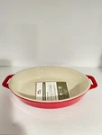 New Staub Ceramics Oval Baking Dish 1.1 Qt 9 X6 Cherry. Fixed Price $30.00.