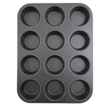 12-CUP Nonstick Muffin Pan, Cupcake 2.9" Diameter Cup, Gray. Fixed Price $9.29.