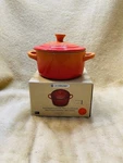 Creuset Petite Round Casserole Mini Cocotte 8OZ Dutch Oven Volcanic Orange. Fixed Price $27.96.