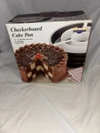 Kitchen Collection Checkerboard Cake Pan Set Missing Recipe Book, Never Used. Fixed Price $10.00.