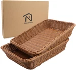 Wicker Bread Basket, Woven Serving Tray, Storage,. Fixed Price $39.19.