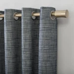 Sun Zero 84X52" Kline Burlap Weave Thermal Blackout Grommet Curtain Panel Navy*#. Fixed Price $19.98.