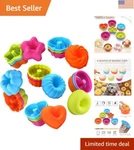 Compact Nonstick Silicone Baking Molds - 2 3/4" Size For Perfectly Shaped Treats. Fixed Price $23.18.
