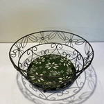 Temptations By Tara Green Old World Floral Lace Wire Fruit Basket Bottom Trivet. Fixed Price $24.87.