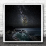 California Night Star Big Sur Usa United Statesa Square Wall Art Print. Fixed Price $67.16.