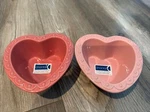 2 Chantal Pink Heart Shaped Ramekin Baking Dipping 1 Cup Excellent. Fixed Price $37.99.