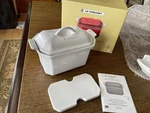 Le Creuset Terrine Dish W Press Nib 27 Oz. Fixed Price $90.00.