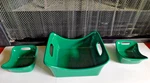 Rachael Ray Qt Green Stoneware BAKER-3 Piece/ Two 12 Oz Sides Oven SAFE-HO16S. Fixed Price $28.00.